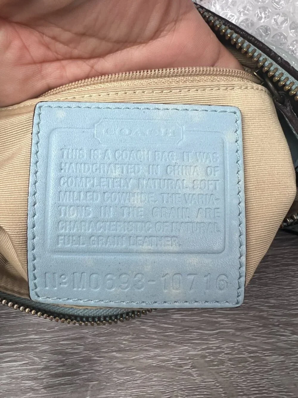 Coach 10716Chelsea Laced Leather Crossbody Hobo Bag.